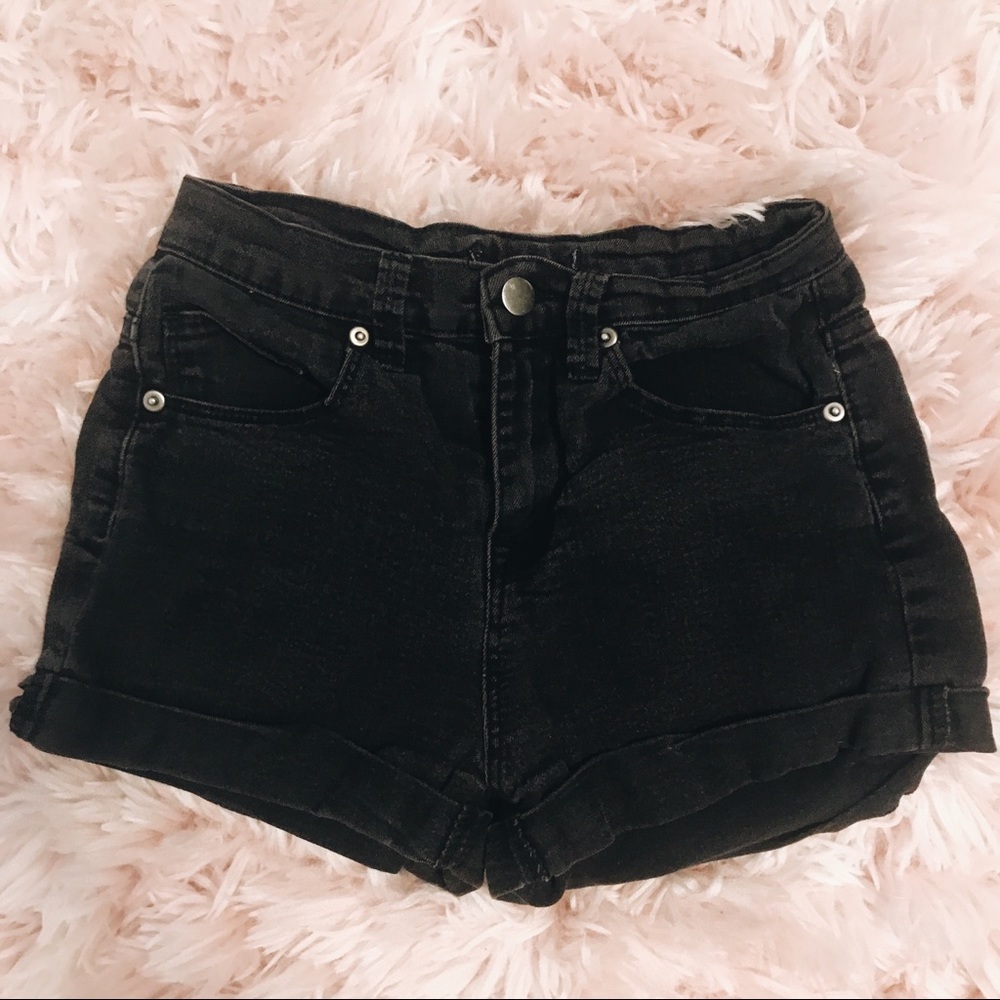 High-Waisted Denim Shorts